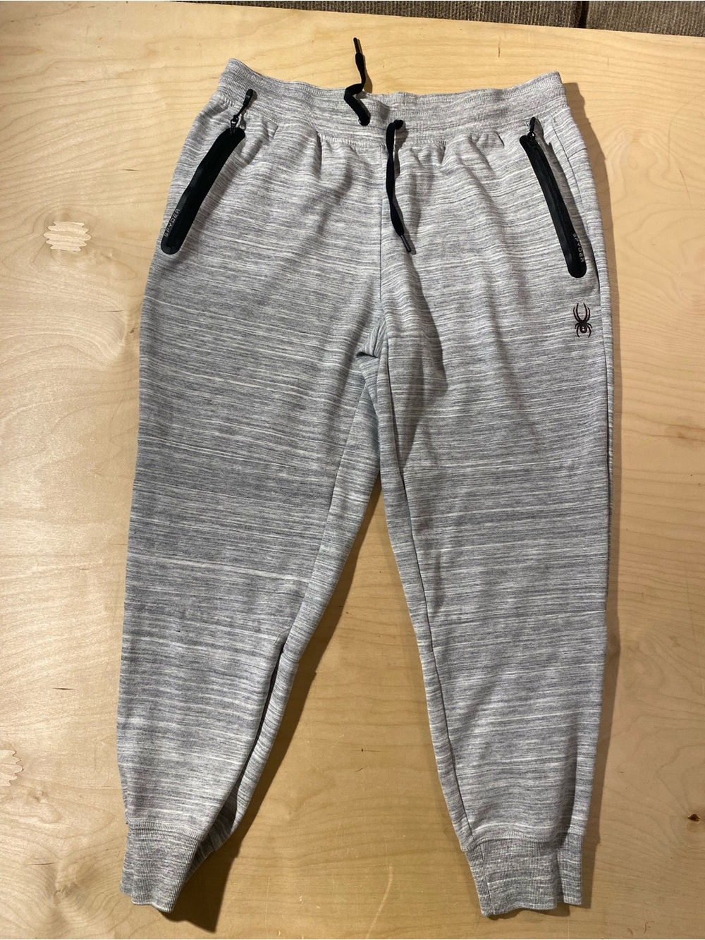 Spyder Light Gray Heather Jogger Sweatpants with Black Accents XL (BM)
